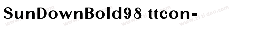 SunDownBold98 ttcon字体转换